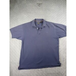 VTG Colours Alexander Julian Mens Large Blue Cotton Pique Short Sleeve Polo